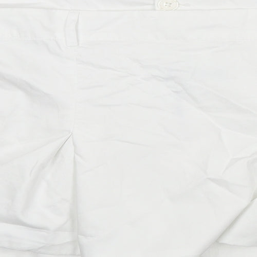 Zara Womens White Cotton Cropped T-Shirt Size 2XL Off the Shoulder - Shirt Look