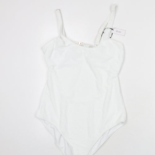 Ivory Rose Womens White Polyester One Piece Size L