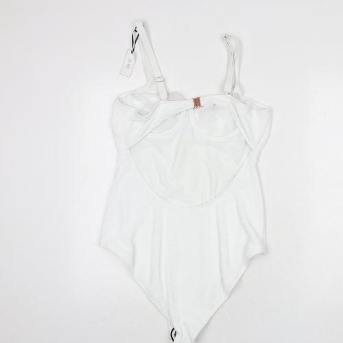 Ivory Rose Womens White Polyester One Piece Size L