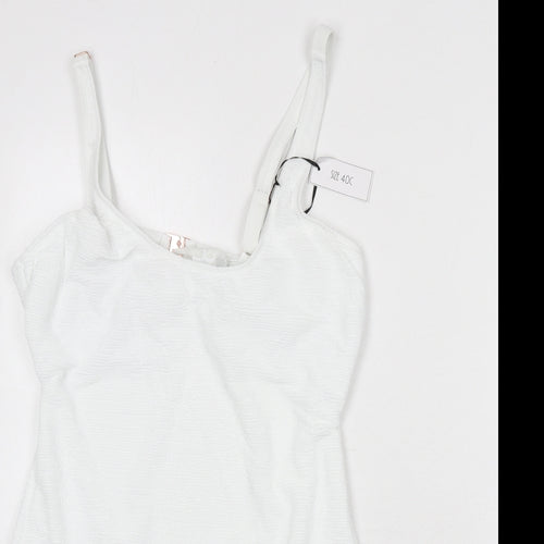 Ivory Rose Womens White Polyester One Piece Size L