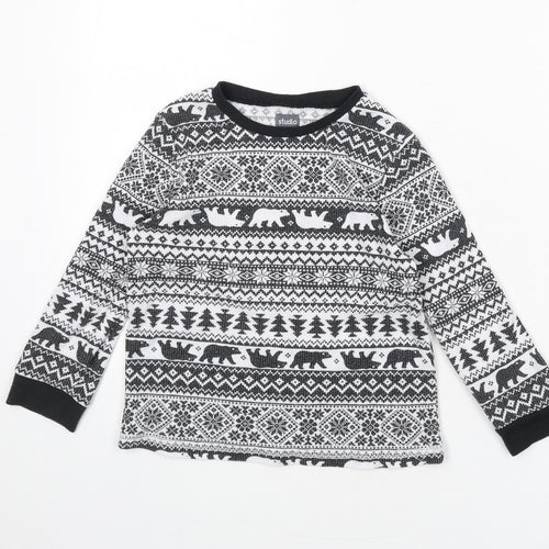 Studio Boys Grey Fair Isle Polyester Pyjama Top Size 6-7 Years Pullover - Christmas, Polar Bears