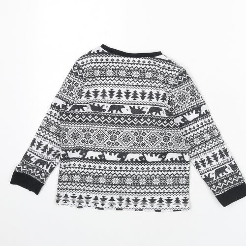 Studio Boys Grey Fair Isle Polyester Pyjama Top Size 6-7 Years Pullover - Christmas, Polar Bears