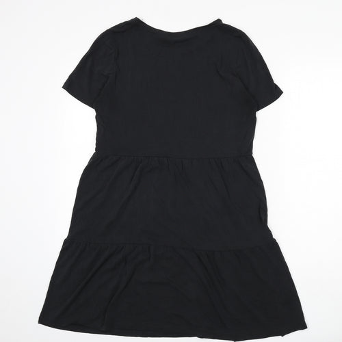 VERO MODA Womens Black Modal A-Line Size M Round Neck Pullover