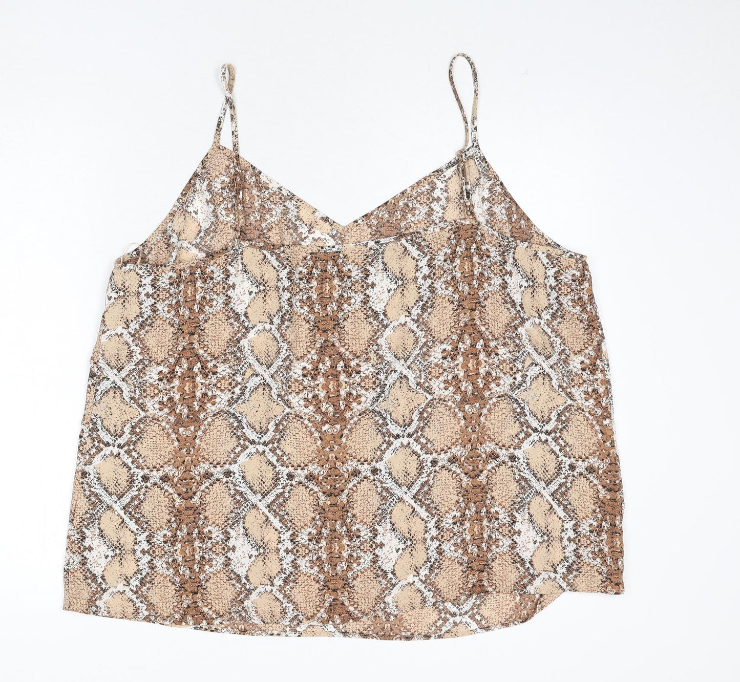 marks Womens Multicoloured Animal Print Polyester Camisole Tank Size 22 V-Neck - Snake Skin Print