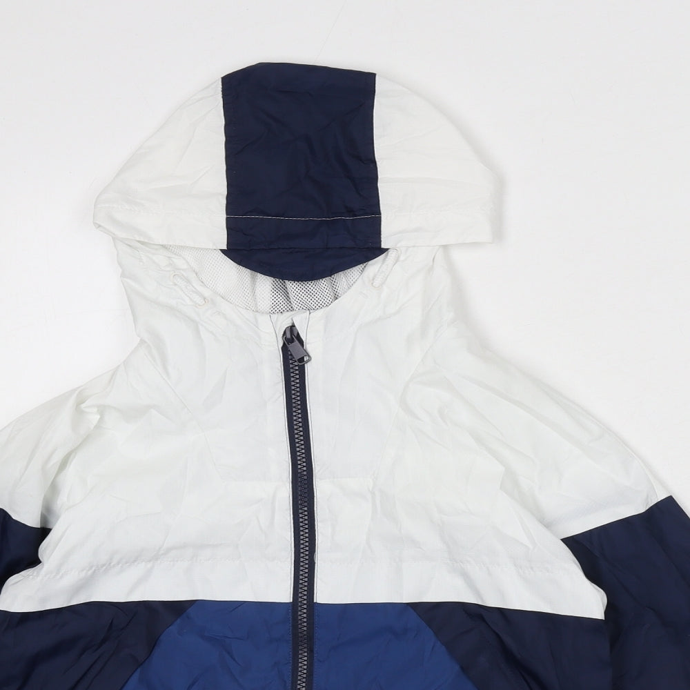 Marks and Spencer Boys Blue Windbreaker Coat Size 9-10 Years Zip