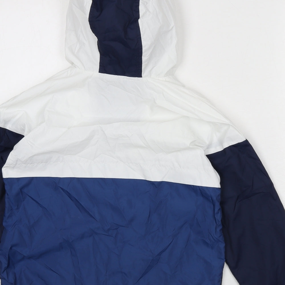 Marks and Spencer Boys Blue Windbreaker Coat Size 9-10 Years Zip