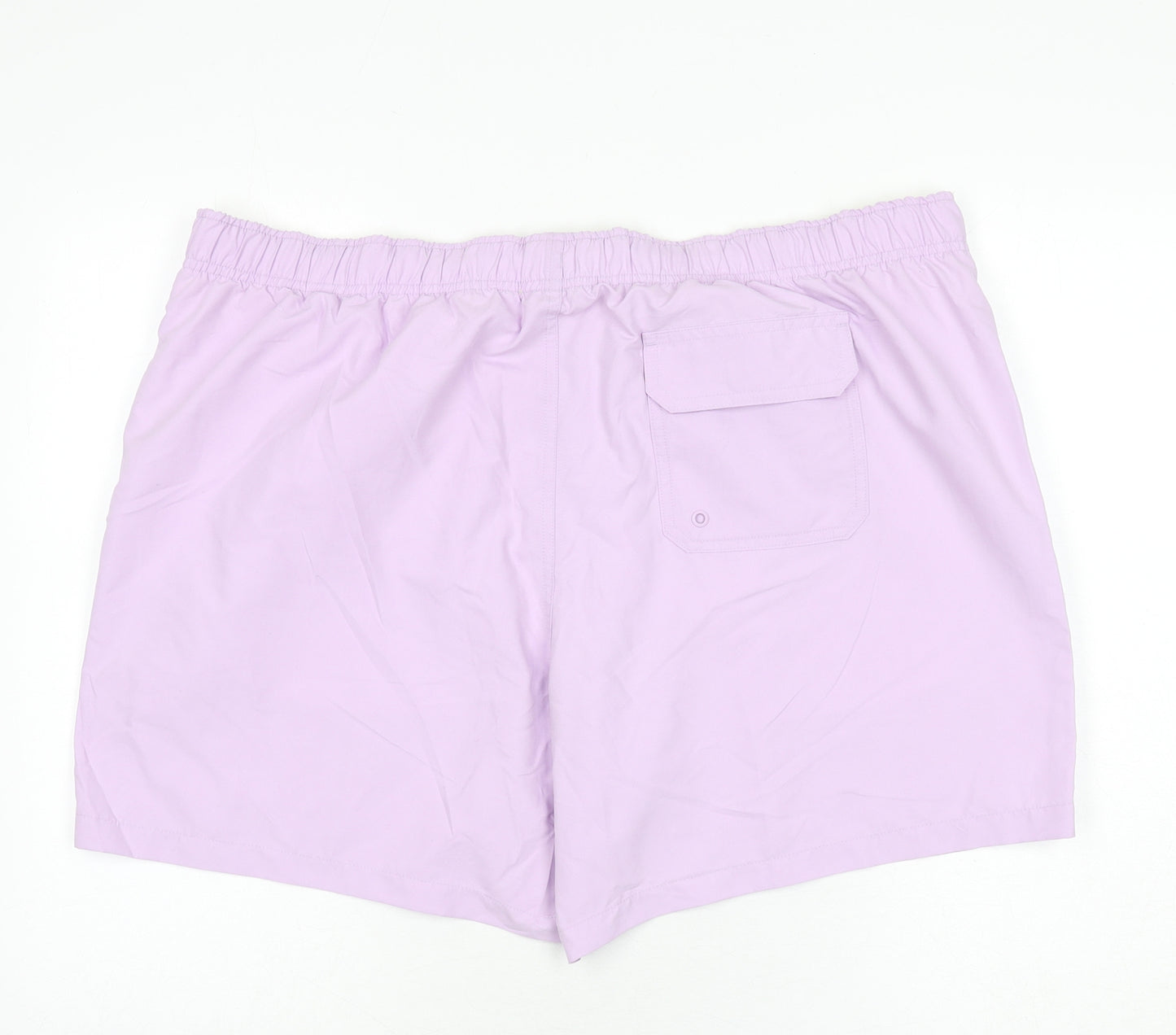 Marks and Spencer Mens Purple Polyester Bermuda Shorts Size 3XL L6 in Regular Drawstring - Swim Shorts