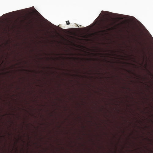 Principles Womens Red Viscose Basic T-Shirt Size 14 Round Neck
