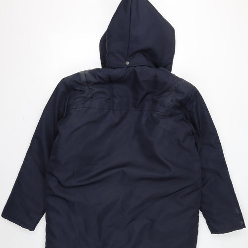 JB Womens Blue Rain Coat Coat Size XL Zip
