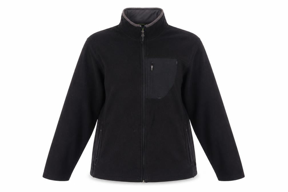 Front view of Marks & Spencer women’s black jacket, size M, zip