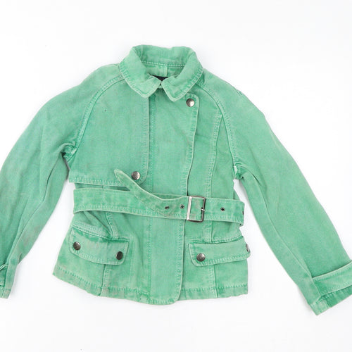 French Connection Girls Green Jacket Size 6 Years Zip