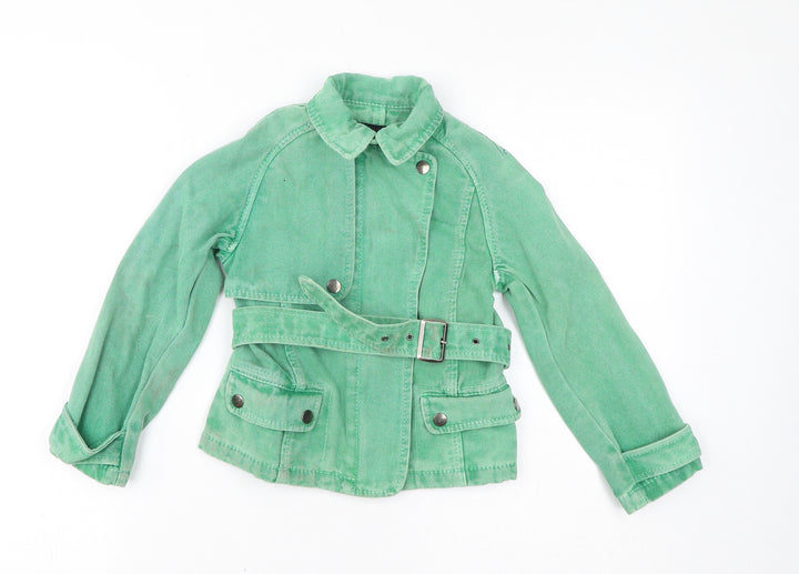 French Connection Girls Green Jacket Size 6 Years Zip