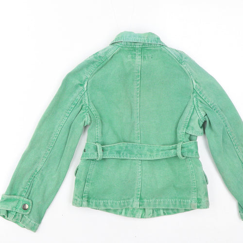 French Connection Girls Green Jacket Size 6 Years Zip