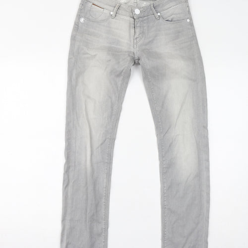 Maison Scotch Womens Grey Cotton Skinny Jeans Size 25 in L30 in Regular Zip