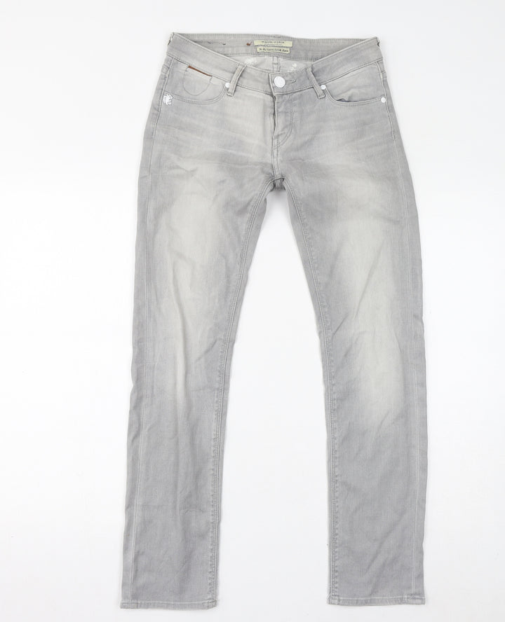 Maison Scotch Womens Grey Cotton Skinny Jeans Size 25 in L30 in Regular Zip