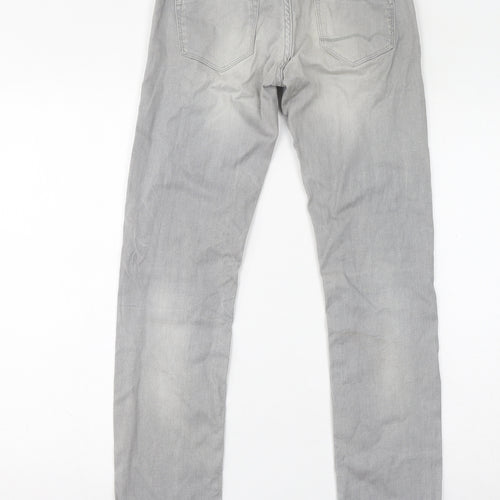 Maison Scotch Womens Grey Cotton Skinny Jeans Size 25 in L30 in Regular Zip