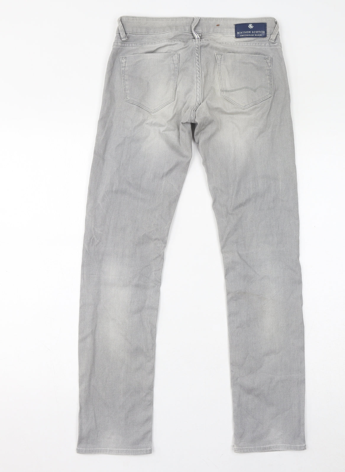 Maison Scotch Womens Grey Cotton Skinny Jeans Size 25 in L30 in Regular Zip