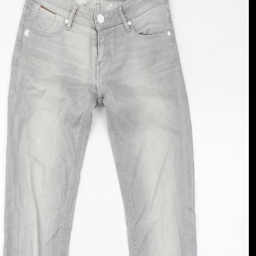 Maison Scotch Womens Grey Cotton Skinny Jeans Size 25 in L30 in Regular Zip