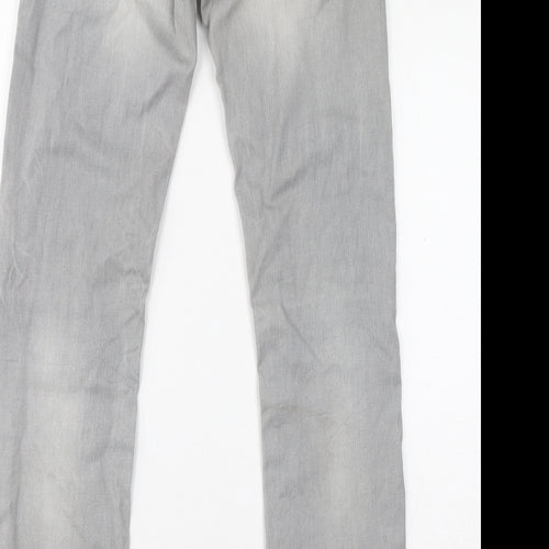 Maison Scotch Womens Grey Cotton Skinny Jeans Size 25 in L30 in Regular Zip