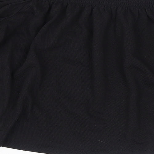 Divided by H&M Womens Black Polyester Cropped T-Shirt Size S Off the Shoulder
