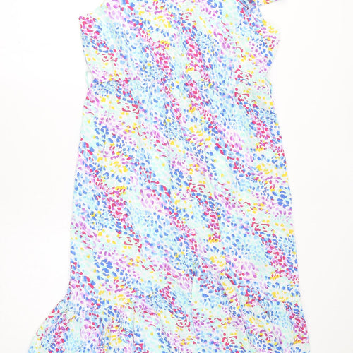 Quiz Womens Multicoloured Geometric Polyester Maxi Size 14 V-Neck Pullover
