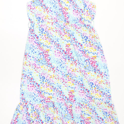Quiz Womens Multicoloured Geometric Polyester Maxi Size 14 V-Neck Pullover