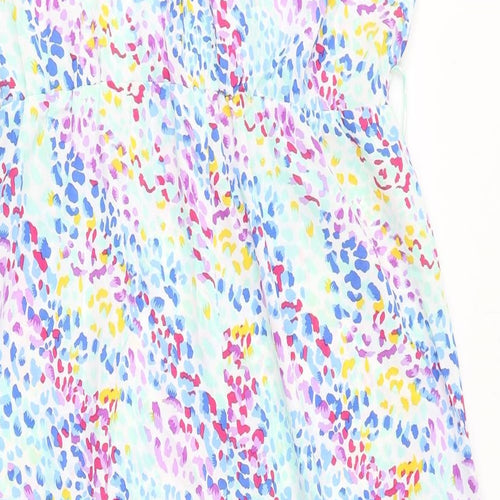 Quiz Womens Multicoloured Geometric Polyester Maxi Size 14 V-Neck Pullover