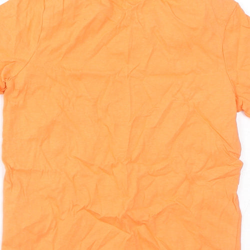 Everyday Boys Orange Cotton Basic T-Shirt Size 3-4 Years Round Neck Pullover - Wild Life Crew