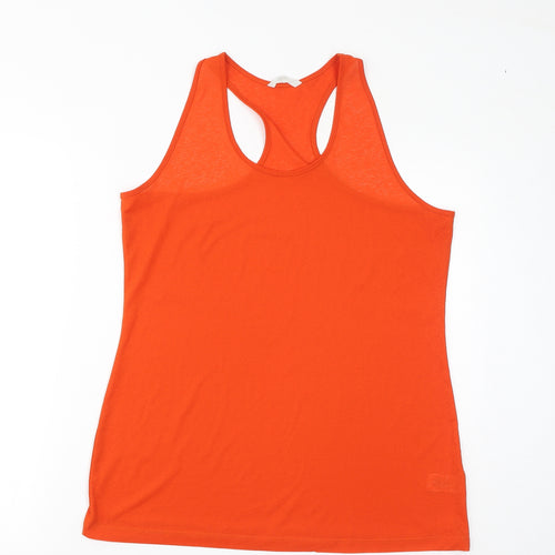 NEXT Womens Orange Polyester Basic Tank Size 16 Scoop Neck