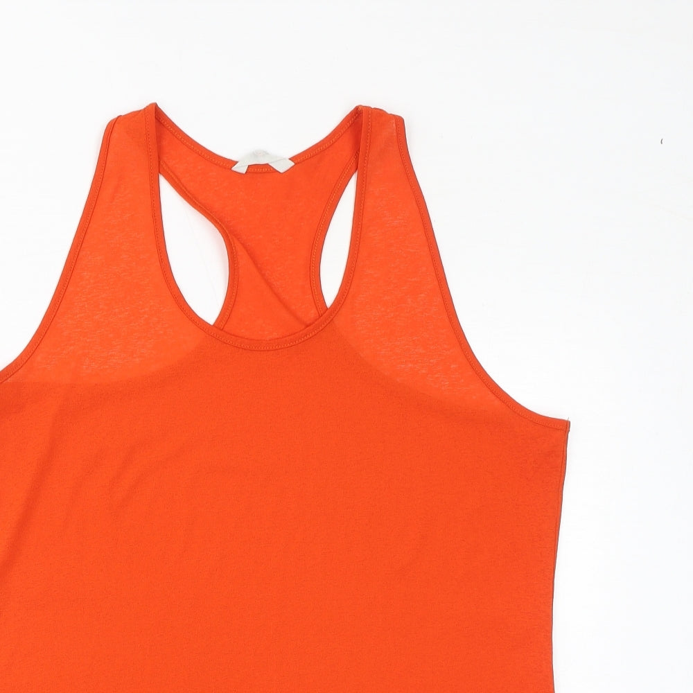 NEXT Womens Orange Polyester Basic Tank Size 16 Scoop Neck