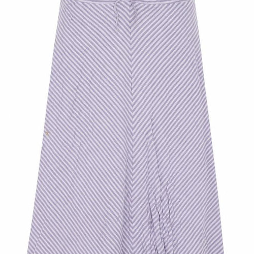 California Womens Purple Striped Viscose Maxi Size L Off the Shoulder Pullover