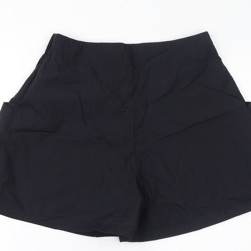Uniqlo Womens Black Cotton Sweat Shorts Size 31 in L3 in Regular - Pockets