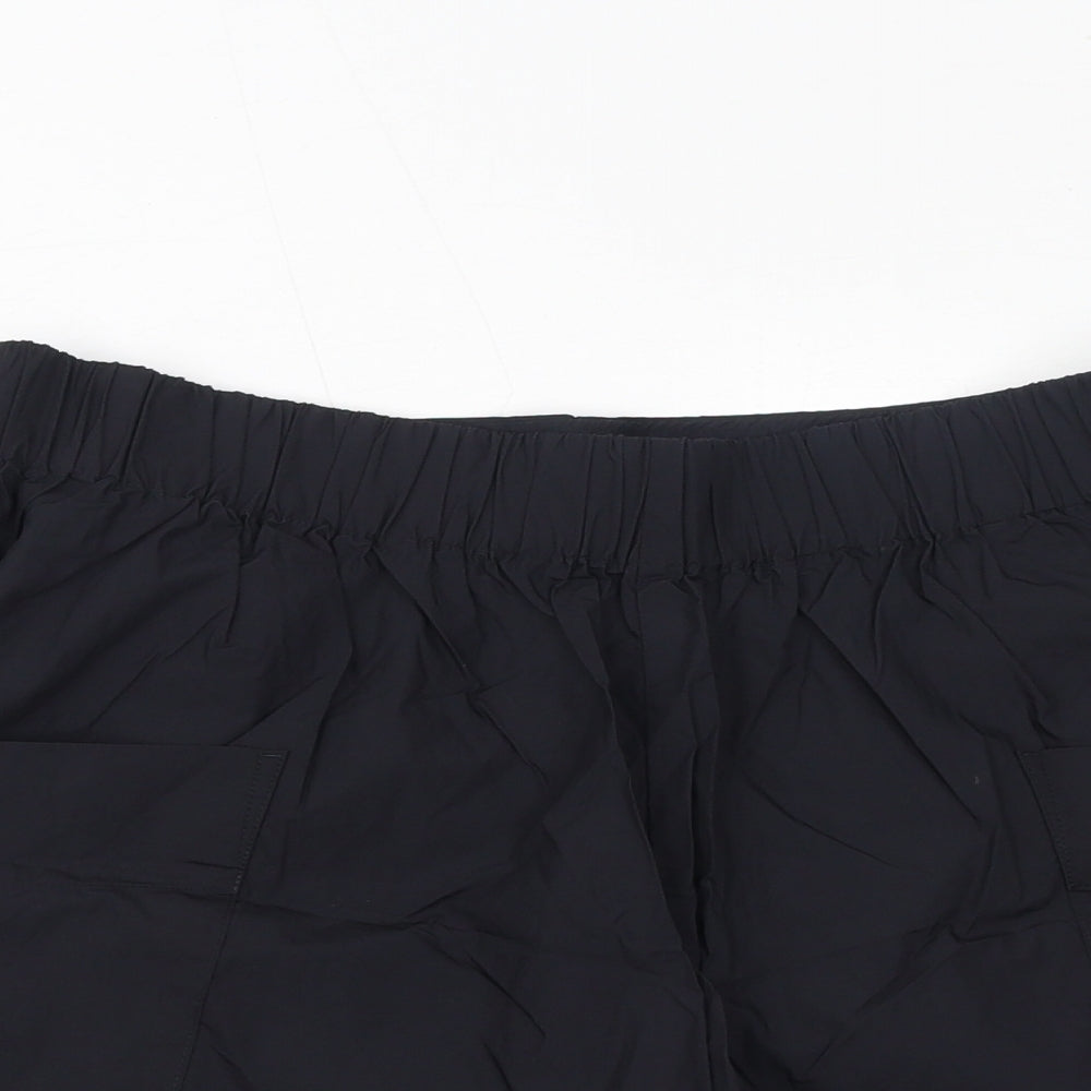 Uniqlo Womens Black Cotton Sweat Shorts Size 31 in L3 in Regular - Pockets