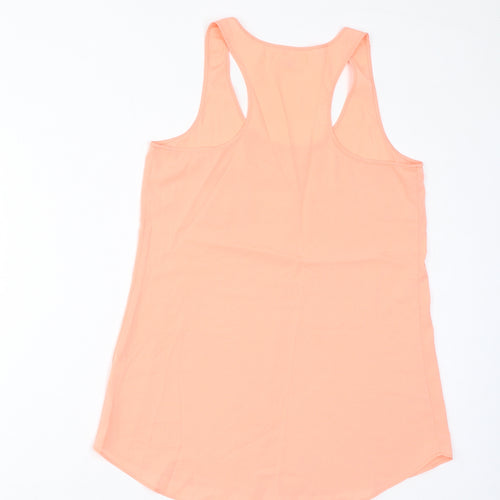 River Island Womens Orange Polyester Basic Tank Size 10 Round Neck