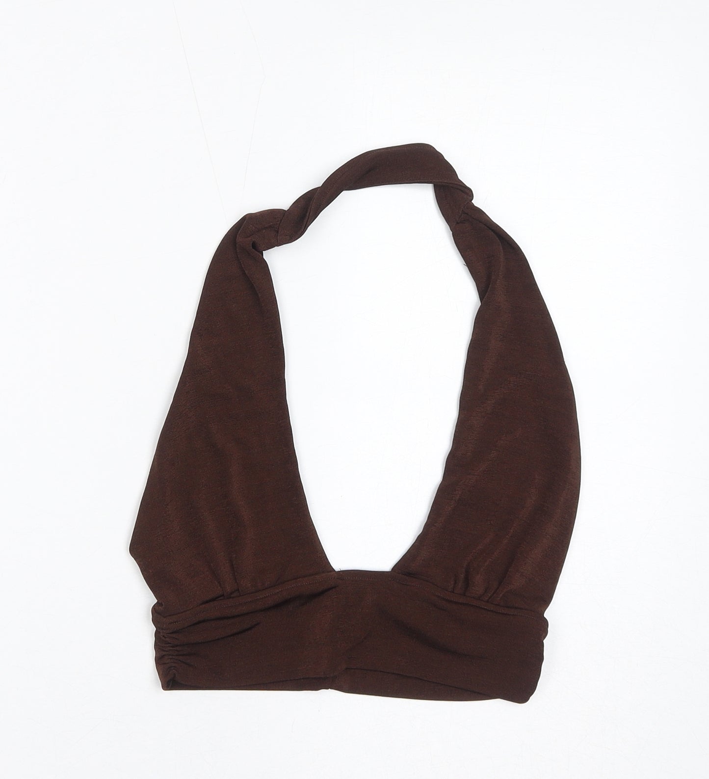 Divided by H&M Womens Brown Polyester Cropped Tank Size XS V-Neck