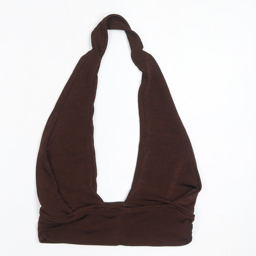 Divided by H&M Womens Brown Polyester Cropped Tank Size XS V-Neck