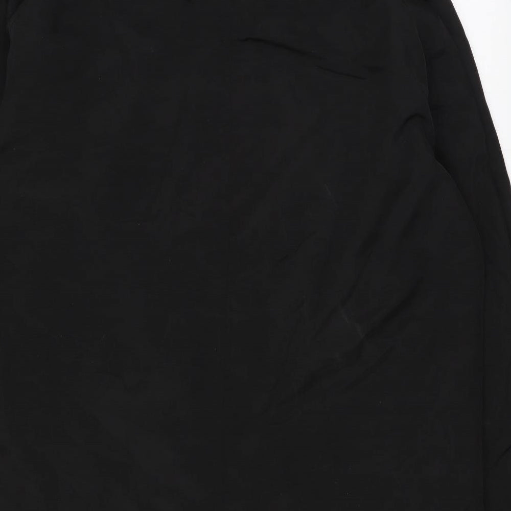 Topman Mens Black Rain Coat Coat Size L Zip