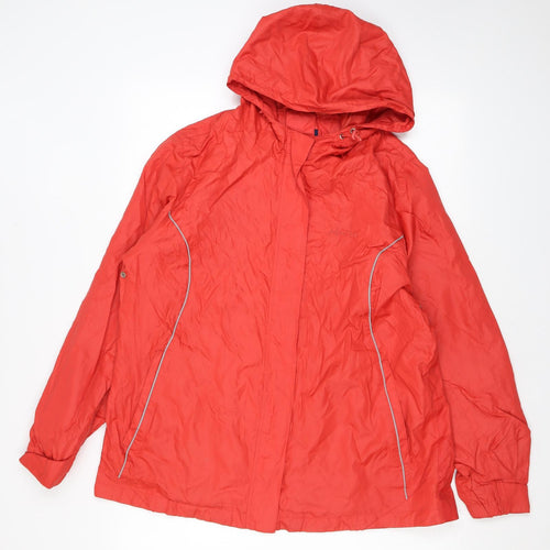 Maine New England Womens Red Rain Coat Coat Size 16 Zip