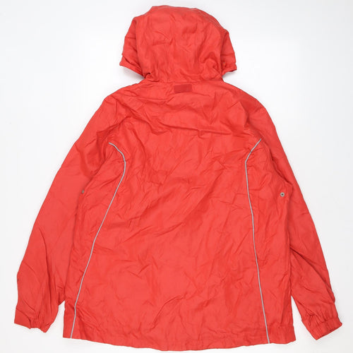 Maine New England Womens Red Rain Coat Coat Size 16 Zip