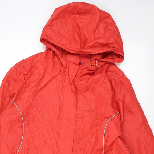Maine New England Womens Red Rain Coat Coat Size 16 Zip