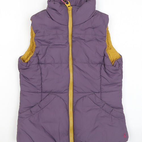 Joules Womens Purple Gilet Coat Size 10 Zip