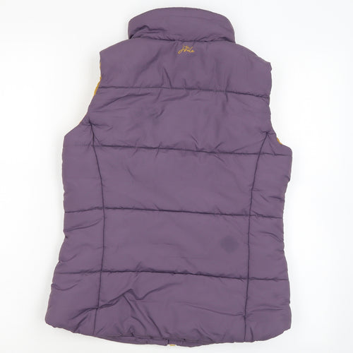 Joules Womens Purple Gilet Coat Size 10 Zip