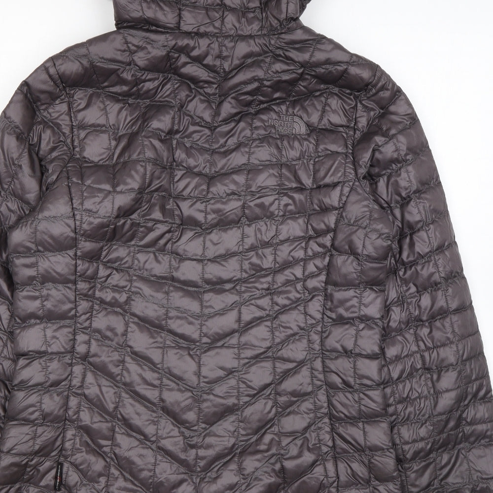 The North Face Womens Grey Puffer Jacket Coat Size M Zip
