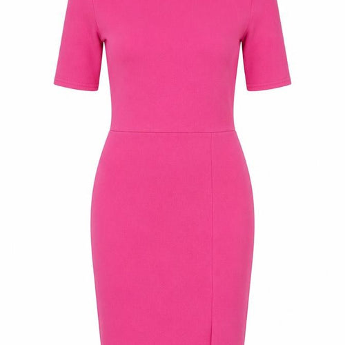 Nasty Gal Womens Pink Polyester Bodycon Size 6 Round Neck Pullover