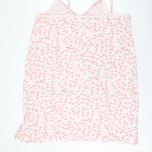 Love Yours Womens Pink Geometric Cotton Cami Dress Size 22 - Size 22-24