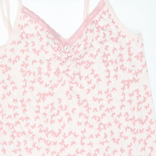 Love Yours Womens Pink Geometric Cotton Cami Dress Size 22 - Size 22-24
