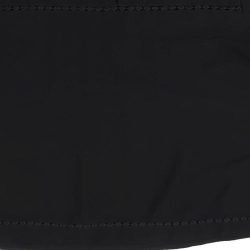 New Look Womens Black Polyester Basic T-Shirt Size 12 Round Neck