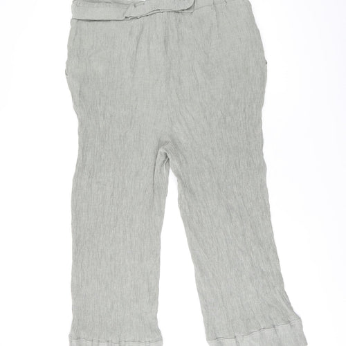 New Look Womens Green Viscose Trousers Size 18 L21 in Regular