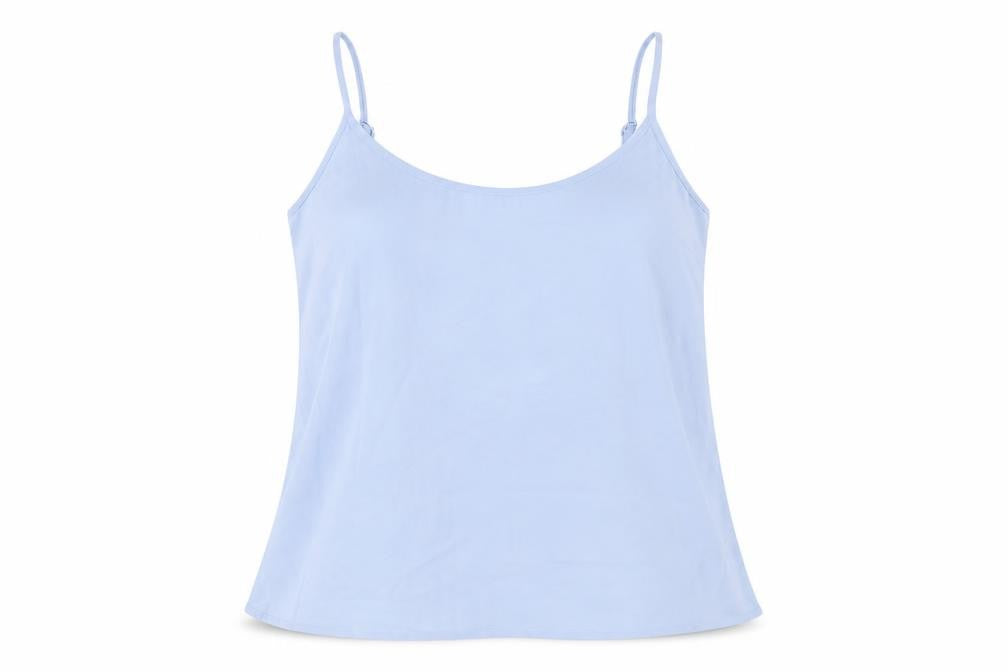 Marks and Spencer Womens Blue Polyester Camisole T-Shirt Size 10 V-Neck