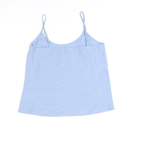 Marks and Spencer Womens Blue Polyester Camisole T-Shirt Size 10 V-Neck